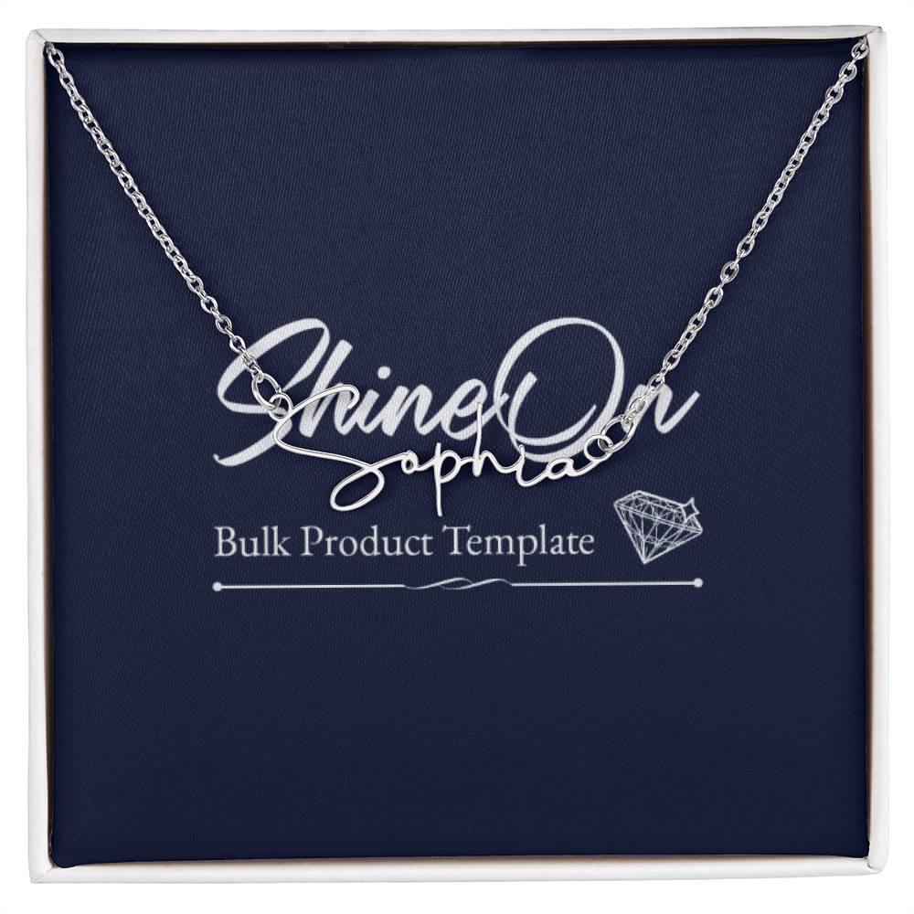 Signature Name Necklace (With MC) - Amazon Template 88