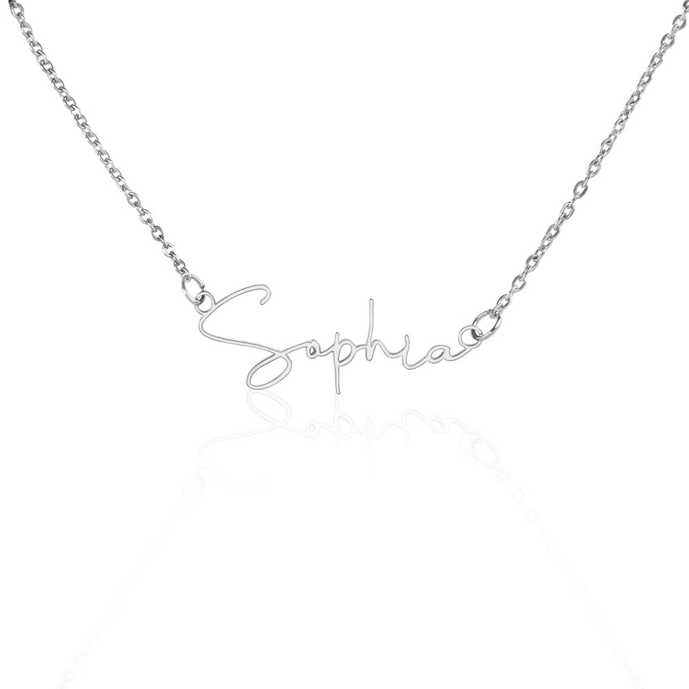 Signature Name Necklace (With MC) - Amazon Template 88