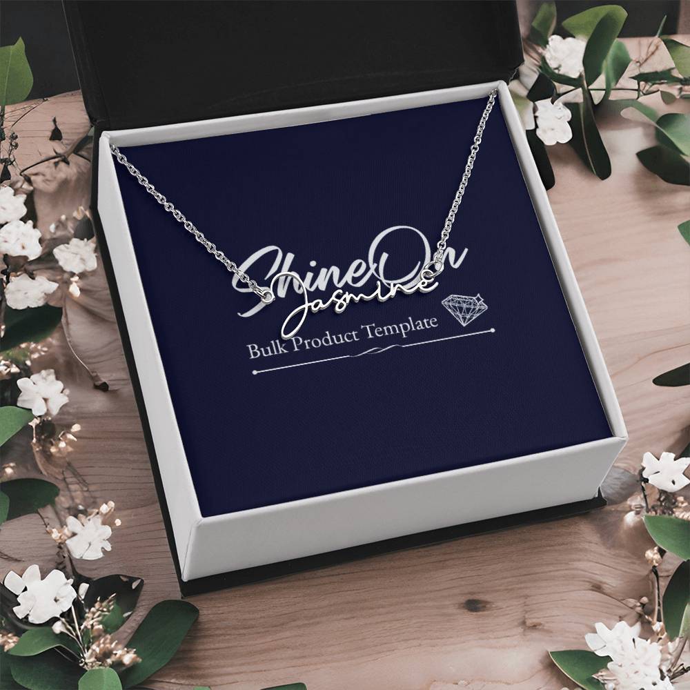 Signature Name Necklace (With MC) - Amazon Template 88