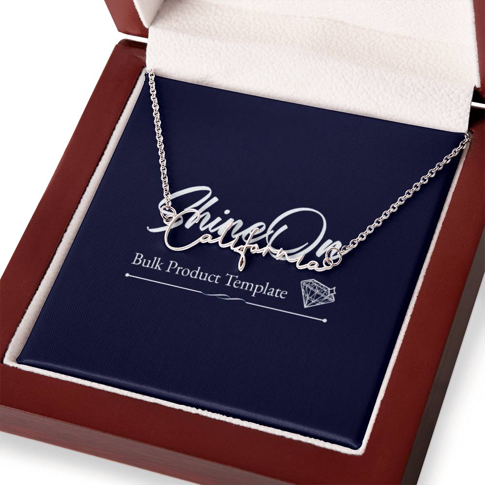 Signature Name Necklace (With MC) - Amazon Template 88