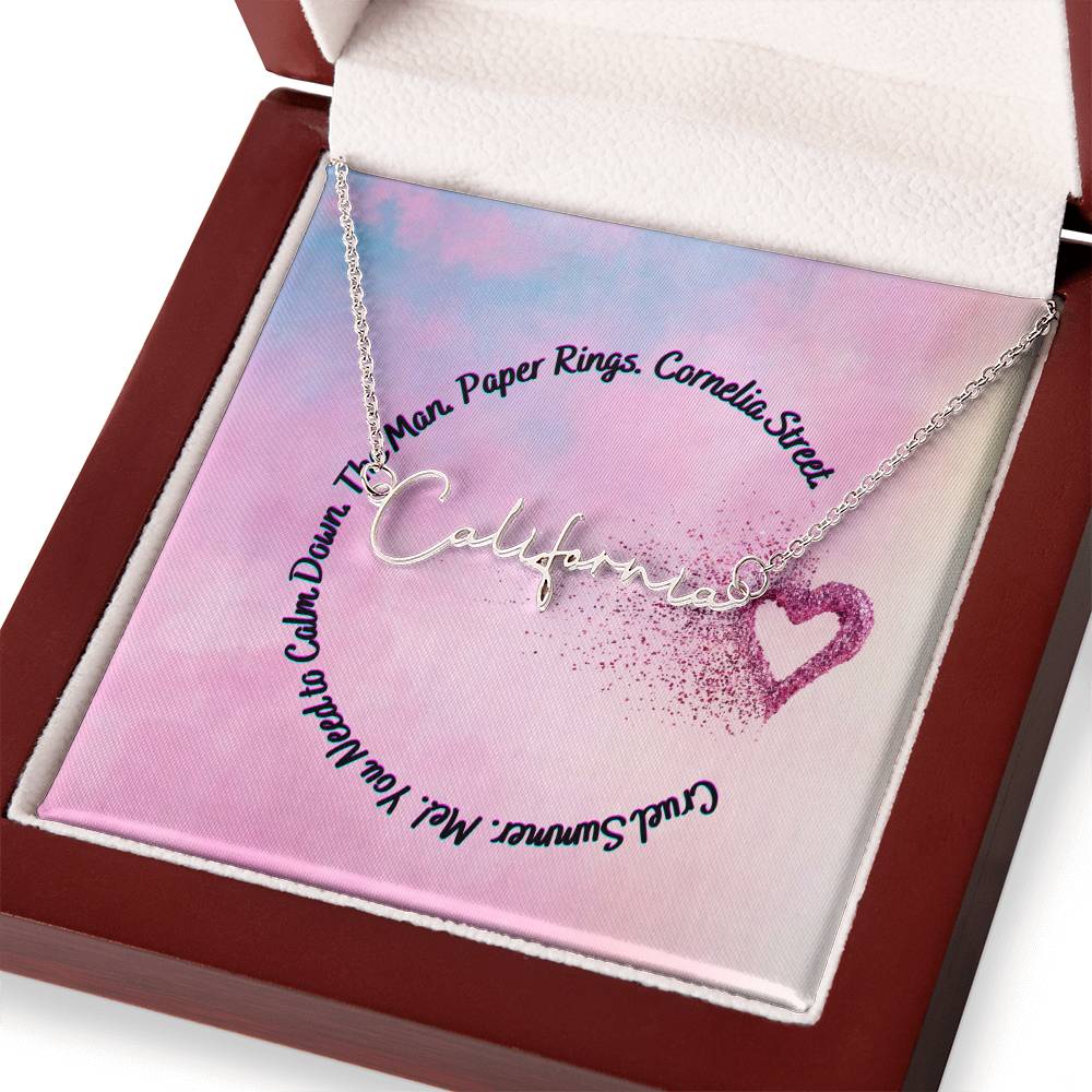 TS Swiftie (4) Signature Name Necklace (With MC) - Amazon Template 88