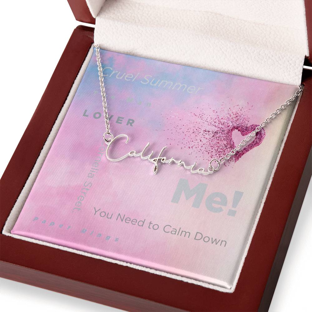 TS Taylor (5) Signature Name Necklace (With MC) - Amazon Template 88