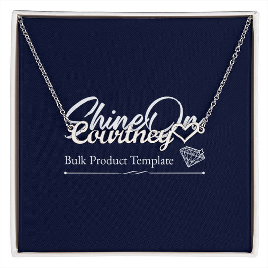 Name Necklace + Heart Character (w/MC) - Amazon Template 88