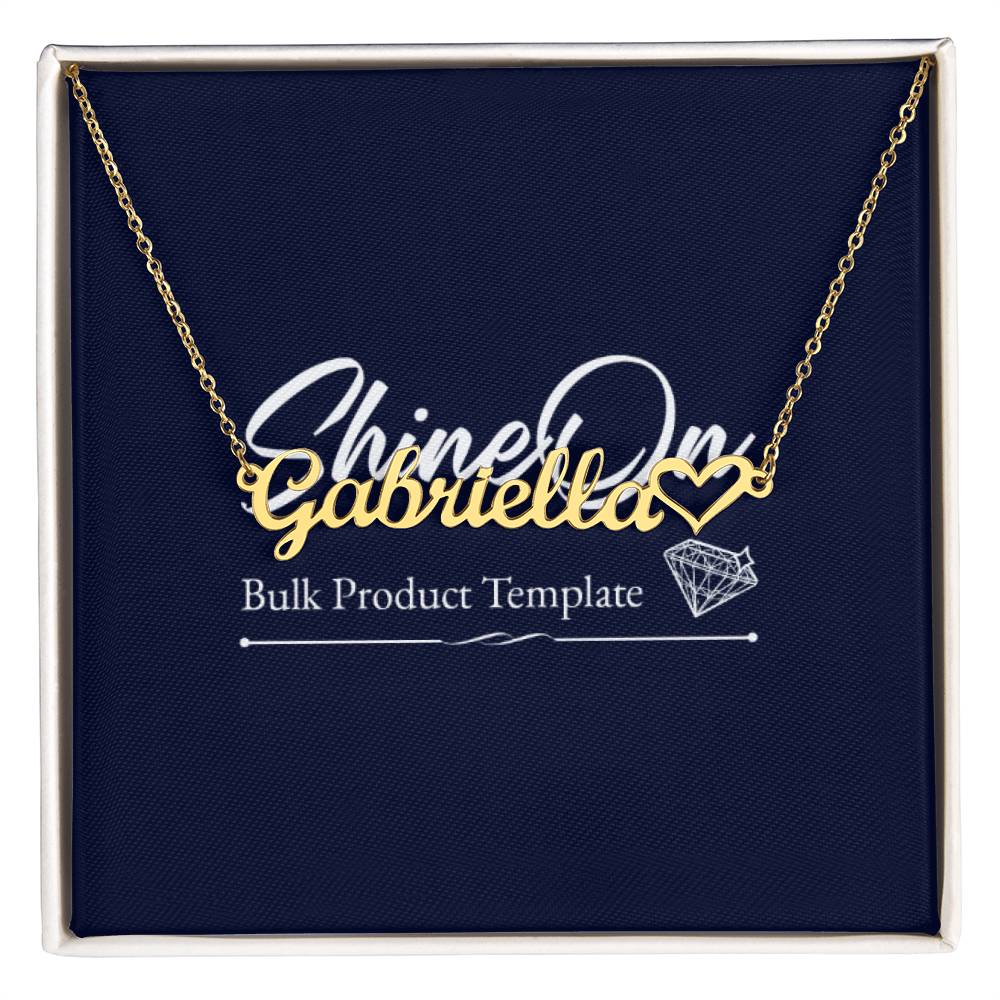 Name Necklace + Heart Character (w/MC) - Amazon Template 88